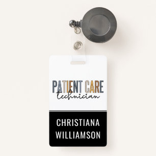 Custom Patient Care Technician PCT Gifts ID Badge