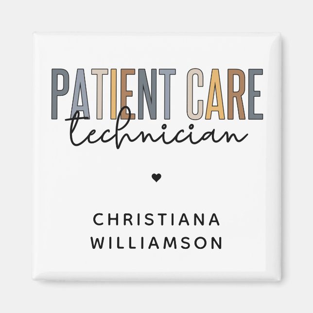 Custom Patient Care Technician PCT Gifts Magnet (Front)