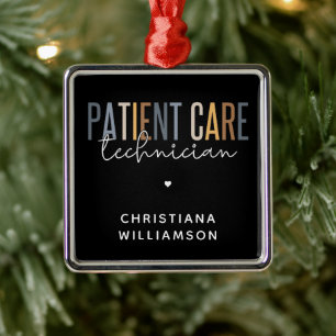 Custom Patient Care Technician PCT Gifts Metal Tree Decoration