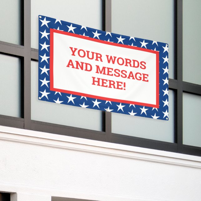 Custom Patriotic Banner (Outside Building)