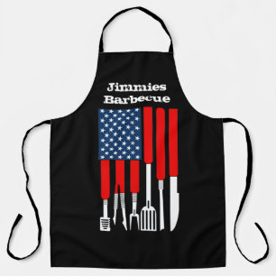 Custom Patriotic Barbecue and Chef Apron