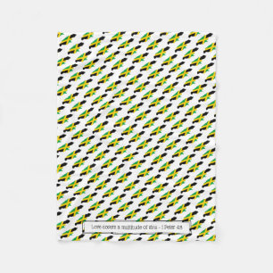 Custom Patriotic JAMAICA FLAG Fleece Blanket