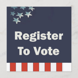 Custom Patriotic Register to Vote Invitation