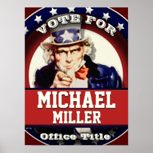 Custom Patriotic Uncle Sam Poster