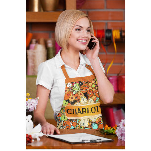 Custom Patterned Floral Apron