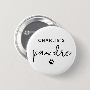 Custom Pawdre Typography Dog Dad New Dog Owner 6 Cm Round Badge