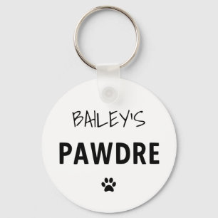 Custom Pawdre Typography Dog Dad New Dog Owner Key Ring