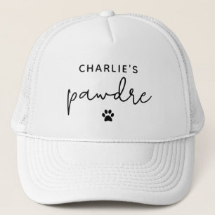 Custom Pawdre Typography Dog Dad New Dog Owner Trucker Hat