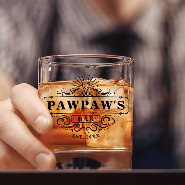 Custom Pawpaw's Bar Year Established Glass (Creator Uploaded)