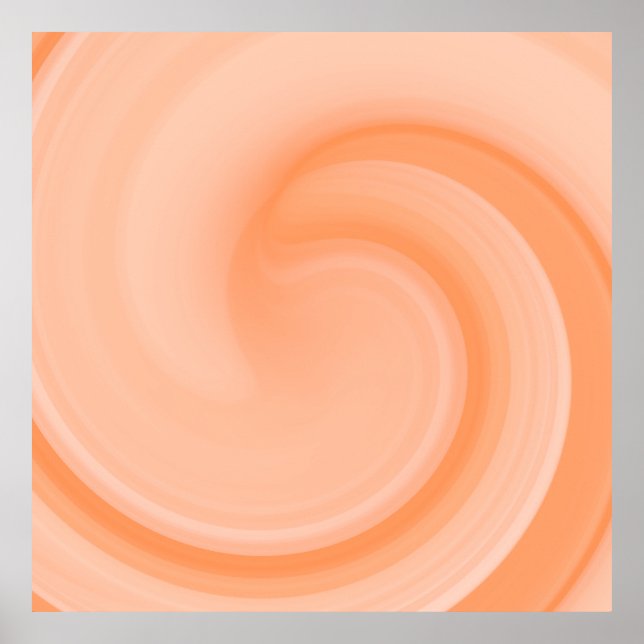 Custom Peach Fuzz Wave Poster (Front)