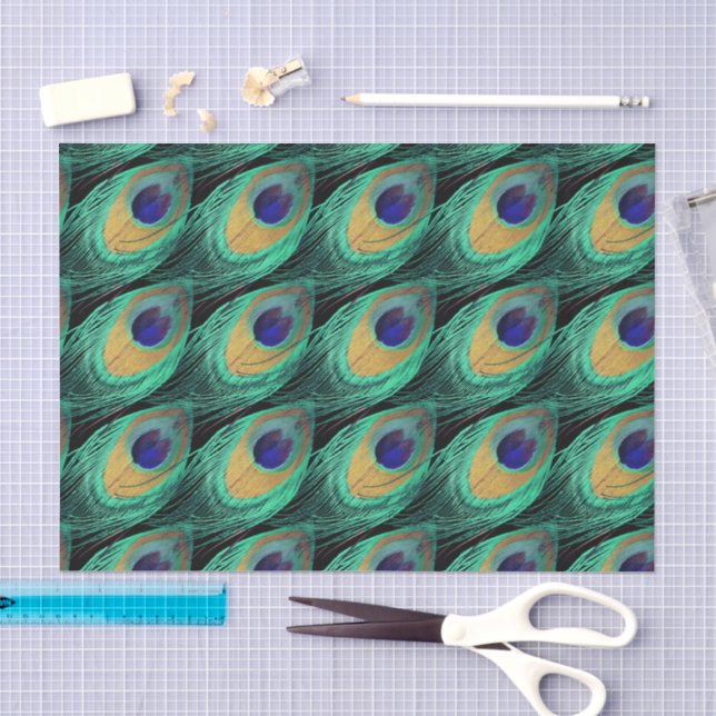 Custom Peacock Feather  Tissue Paper (Craft)