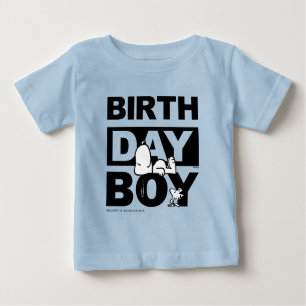 Custom Peanuts Snoopy Birthday Boy Baby T-Shirt