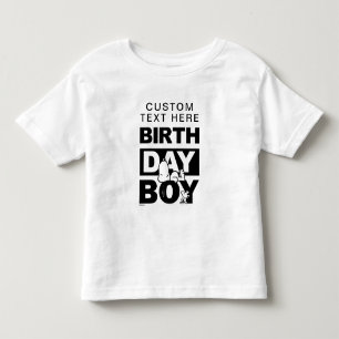 Custom Peanuts   Snoopy Birthday Boy Toddler T-Shirt