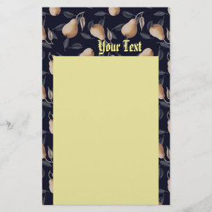 Custom Pear Moody  Stationery