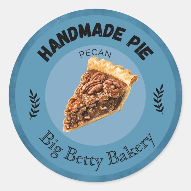 Custom Pecan Pie Labels | Personalised Bakery Pack (Front)