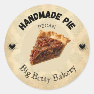 Custom Pecan Pie Labels   Personalised Bakery Pack