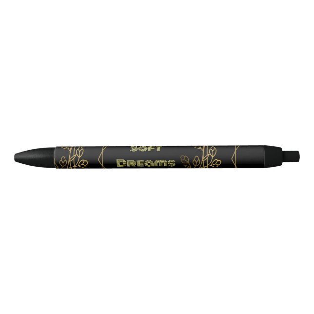 Custom Pen Soft Dreams text name Ink Colour Black (Front)