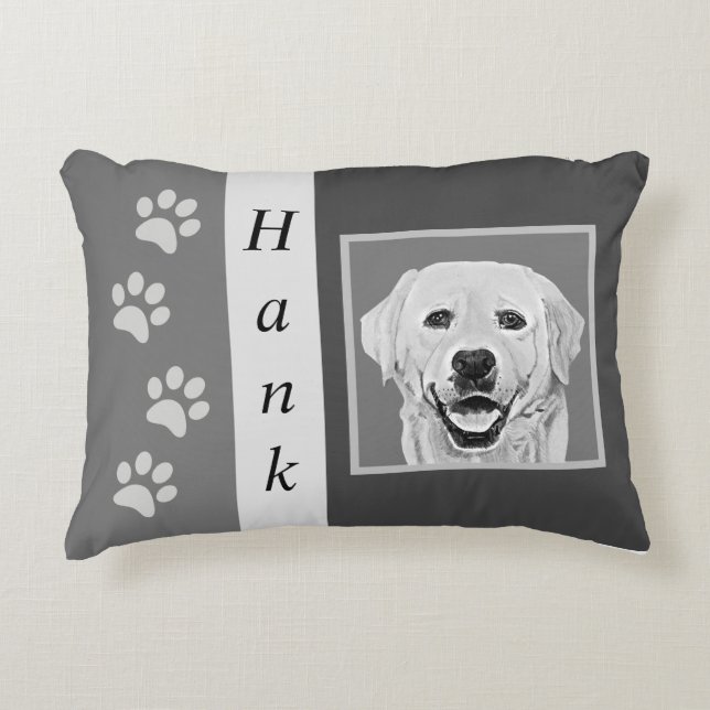 Custom Pencil Labrador Retriever Accent Pillow (Front)