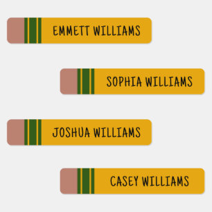 Custom Pencil Shape with Kids Name