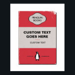 Custom Penguin Book Cover Poster | Personalised<br><div class="desc">Custom Penguin Book Cover Poster | Personalised Vintage Book Print | Classic Book Poster | Retro Prints | Book Birthday Gift</div>