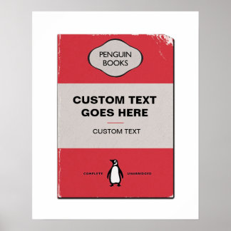 Custom Penguin Book Cover Poster | Personalised