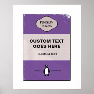 Custom Penguin Book Cover Poster | Personalised