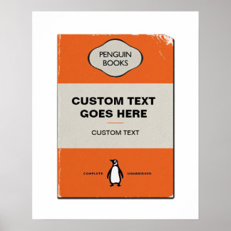 Custom Penguin Book Cover Poster | Personalised