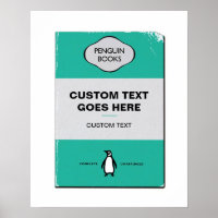 Custom Penguin Book Cover Poster | Personalised 
