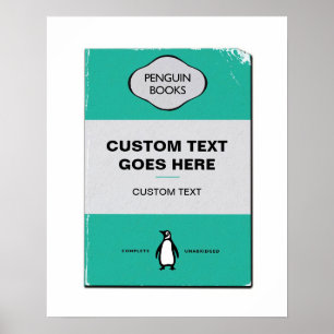 Custom Penguin Book Cover Poster   Personalised 