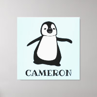 Custom Penguin Illustration Baby nursery art print
