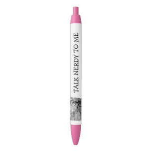 Custom pens with funny owl wearing geeky glasses
