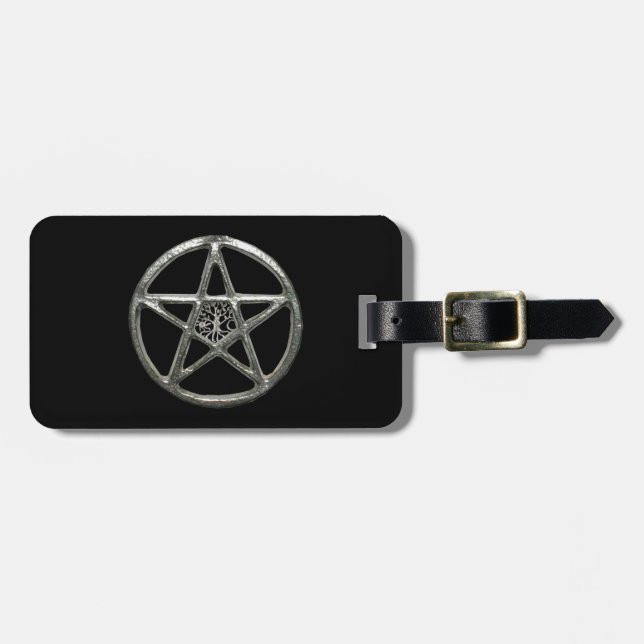 Custom Pentacle Tree Of Life Luggage Tag (Front Horizontal)