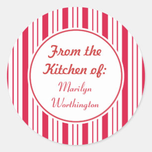 Custom Peppermint Kitchen Stickers