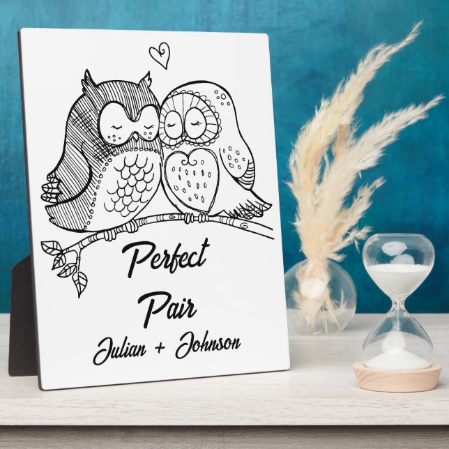 Custom perfect pair matching couple plaque (Side)
