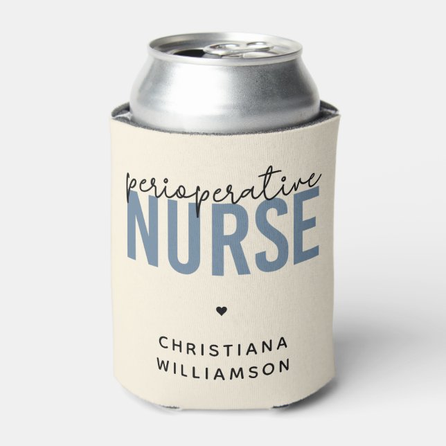 Custom Perioperative Nurse RN OR Nurse Gifts Can Cooler (Can Front)
