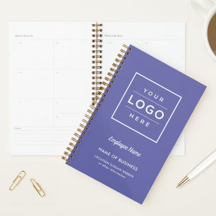 Custom Periwinkle Business Logo and Employee Name Planner