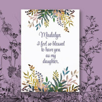 Custom, Personal Happy Birthday daughter card