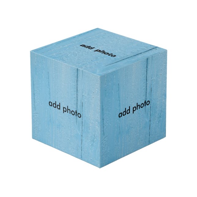 custom personalise diy picture add photograph cube (Front Angled)