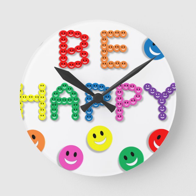 custom personalise do it yourself Anniversaries Round Clock (Front)