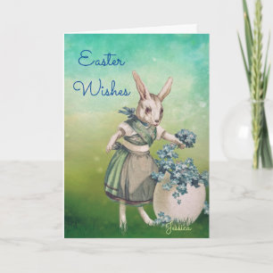 Custom Personalise EASTER Wishes Vintage Greetings Card