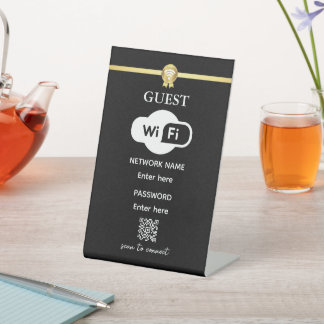 Custom personalise guest wifi sign