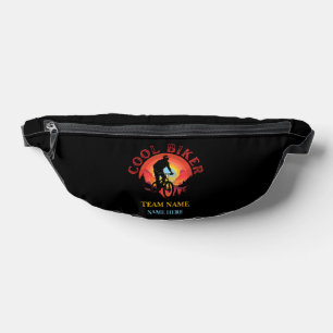 Custom Personalise Name Cool Biker Biking Team Bum Bags