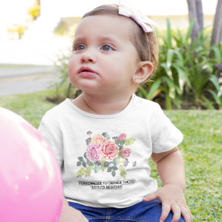 Custom Personalise Photo Artwork Add Text Slogan Baby T-Shirt