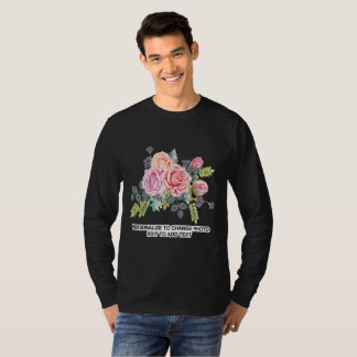 Custom Personalise Photo Artwork Dark Long Sleeve T-Shirt
