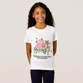 Custom Personalise Photo Artwork Text Girls Fine T-Shirt