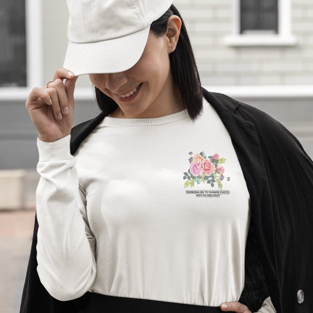 Custom Personalise Photo Artwork Women's Lg Sleeve T-Shirt (Custom Personalize Photo Artwork Women's Lg Sleeve T-Shirt)