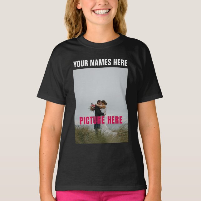 Custom Personalise Photo Image T-Shirt (Front)