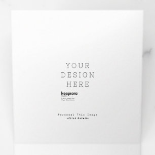 Custom Personalise Trifold Letter Fold Invitation