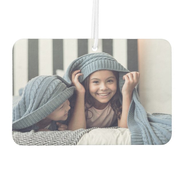 Custom Personalise Two Photo Car Air Freshener (Back)