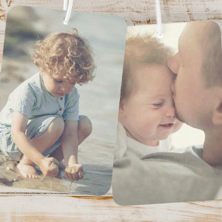 Custom Personalise Two Photo Car Air Freshener